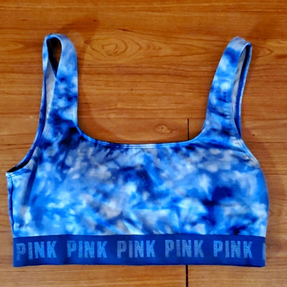 PINK gym to swim tie dye sports bra medium